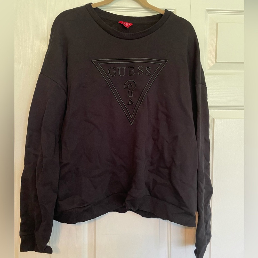 Womens Guess Crew Neck Sweater XXL Black